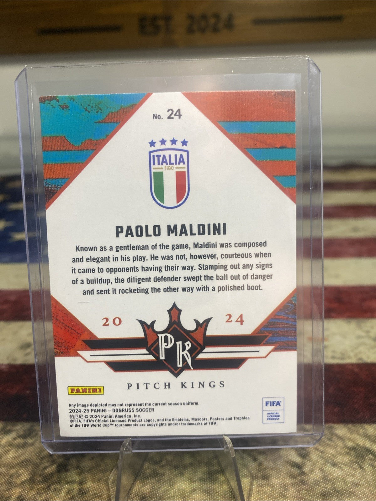 PAOLO MALDINI 2024 Donruss Soccer Pitch Kings Red #24 ITALY