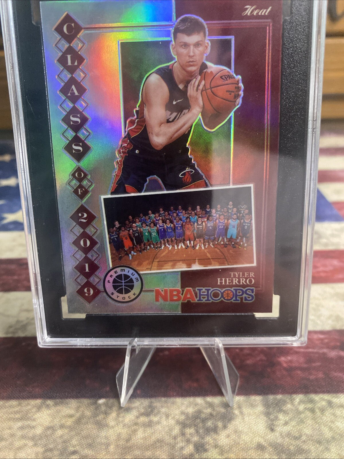 2019-20 Panini NBA Hoops Premium Stock - Class of 2019 Holo #12 Tyler Herro (RC)