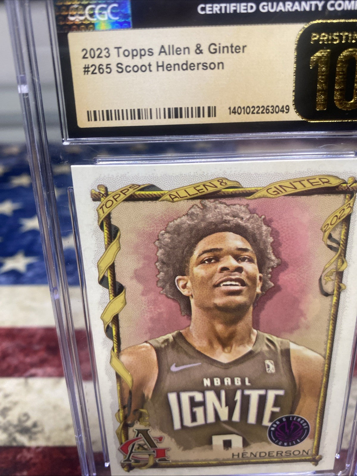 2023 Topps Allen & Ginter - Scoot Henderson #265 (RC) CGC 10 Pristine GEM