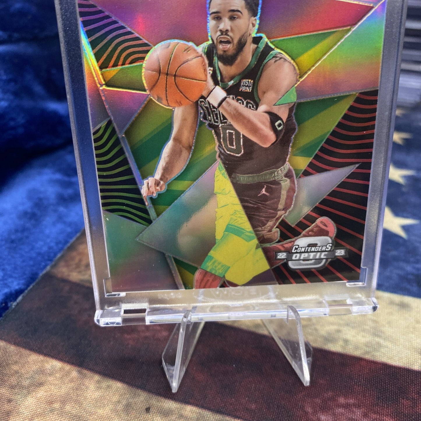2022-23 Panini Contenders Optic - Optic Illusion #6 Jayson Tatum Silver prizm