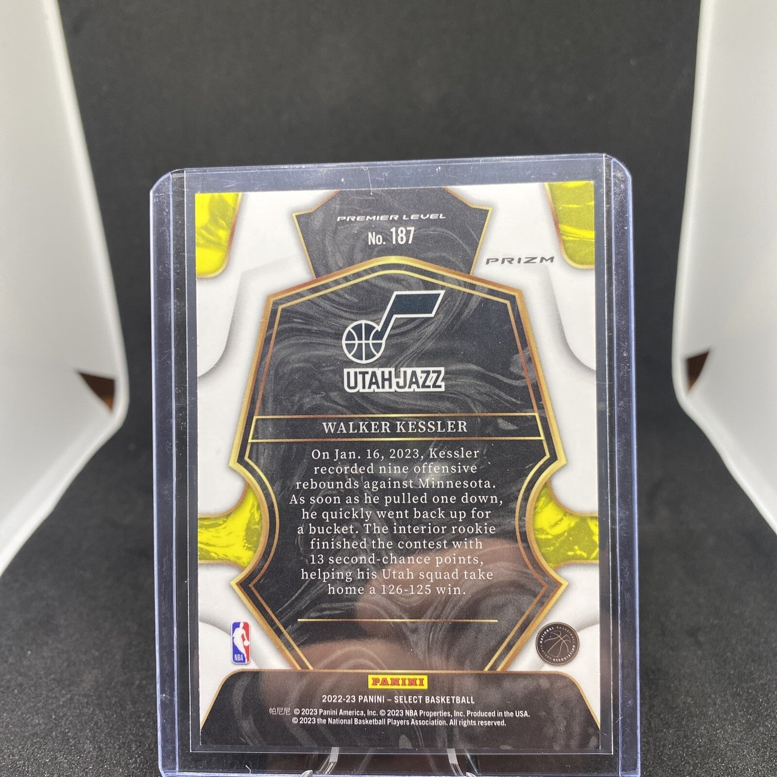 WALKER KESSLER 2022-23 Panini Select Premier Level 187 Blue Prizm RC Rookie BL43