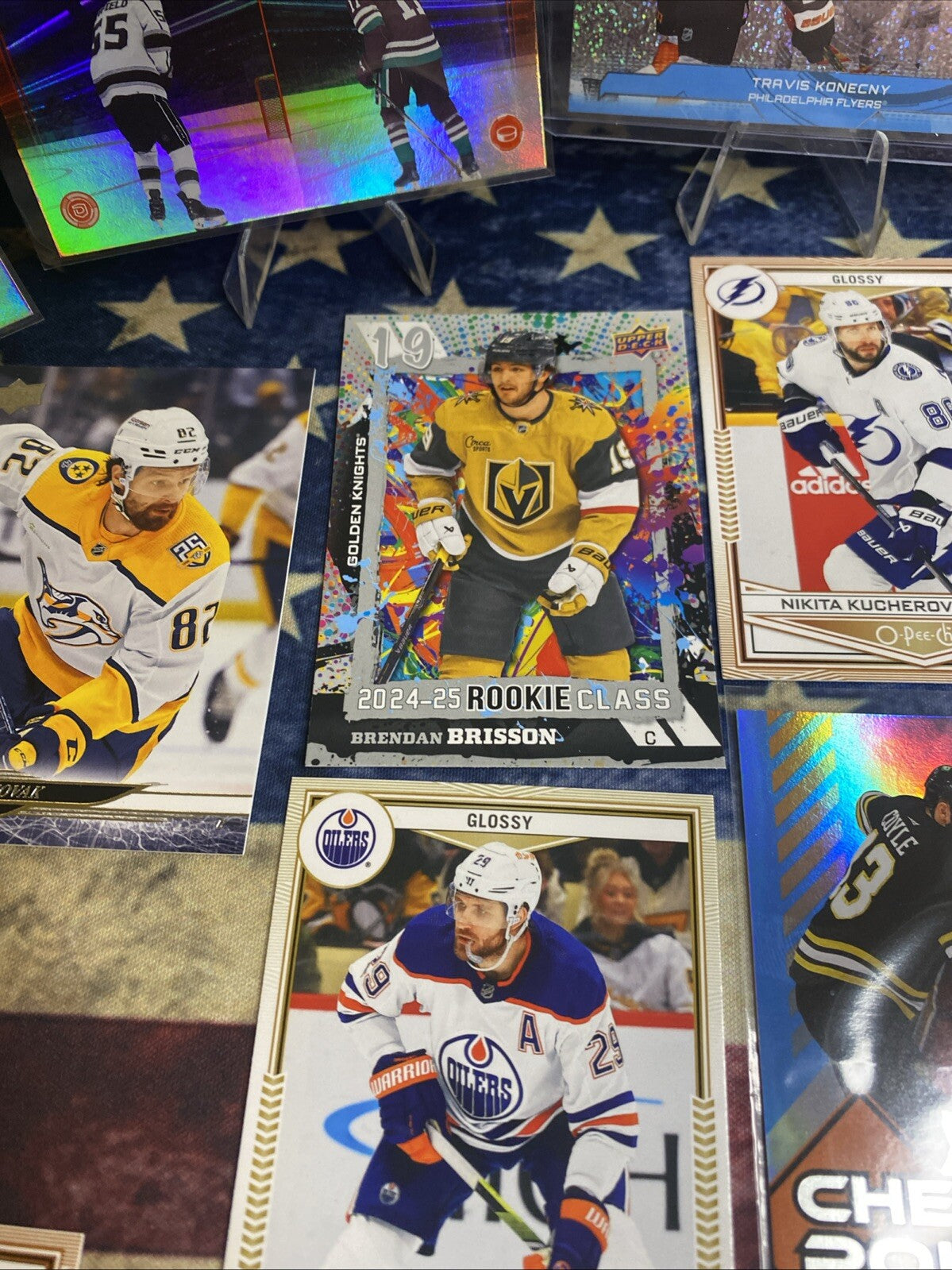 16 NHL Card Lot 2024-25 Upper Deck Series 1 Speckle, Dazzlers, Canadiens, Rookie