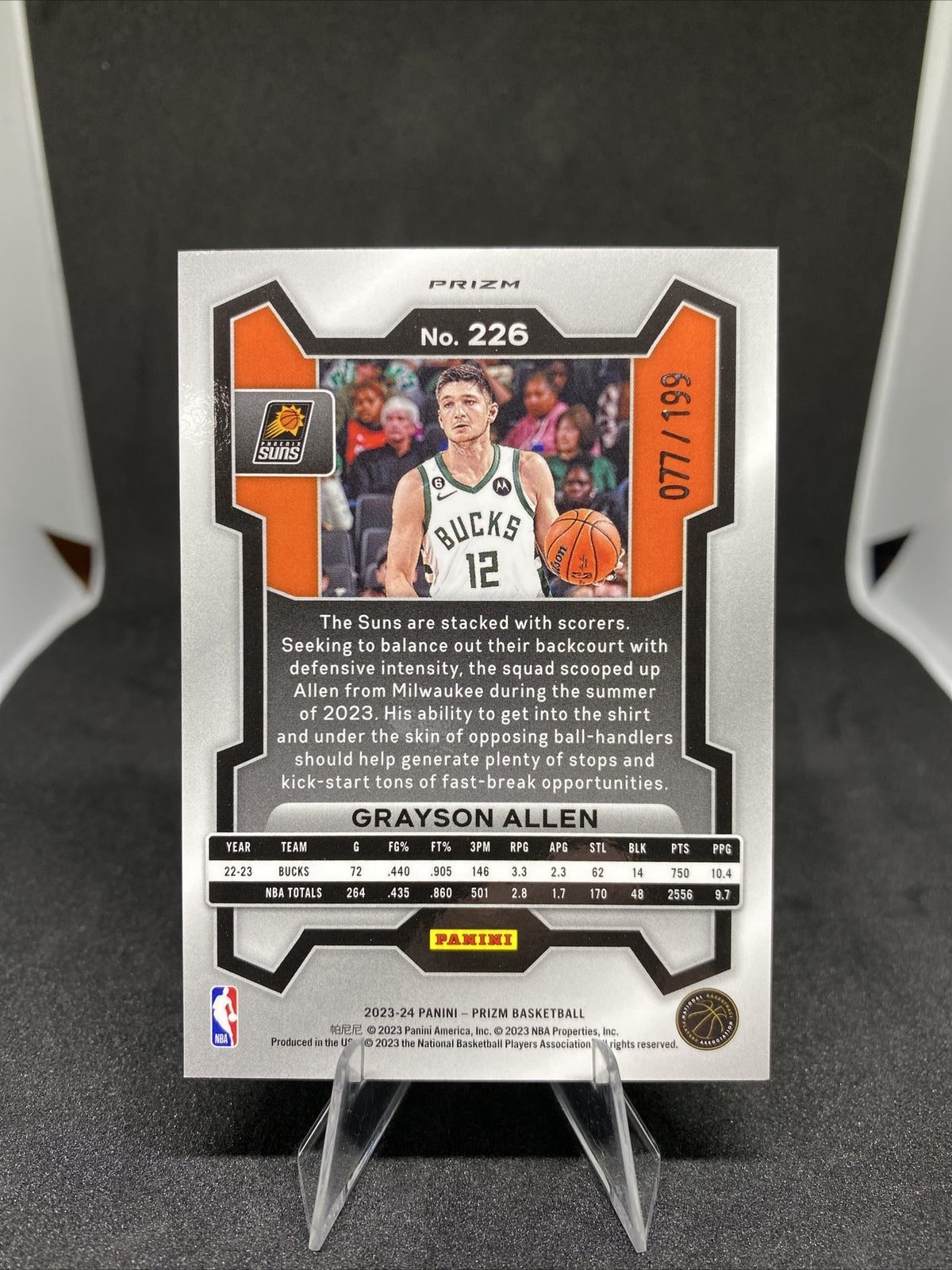 SP - Grayson Allen 2023-24 Panini Prizm Basketball Blue Prizm! 🔥77/199🔥