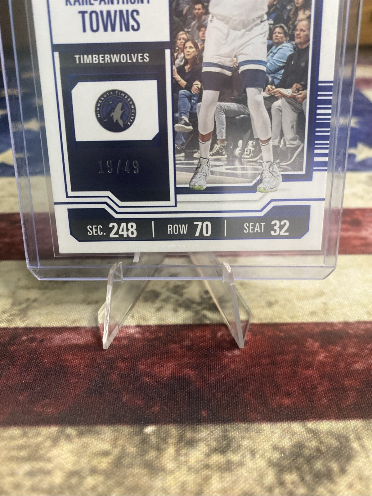 2023-24 Panini Contenders Game ticket blue Karl-Anthony Towns /49
