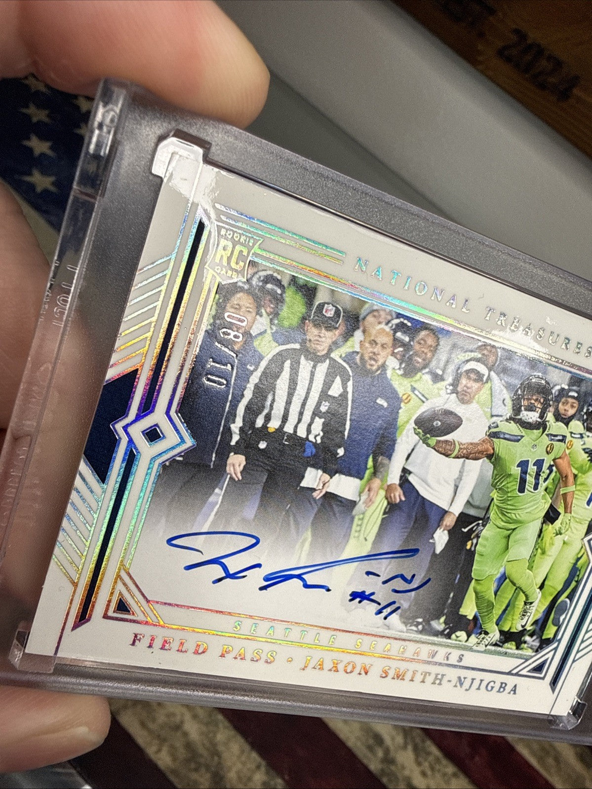 2023 National Treasures JAXON SMITH-NJIGBA ROOKIE Auto /10 RC SSP SUPER BOWL