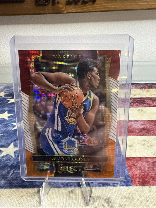 2016-17 Panini Select - Warriors - Kevon Looney #55 Tri-Color Prizm