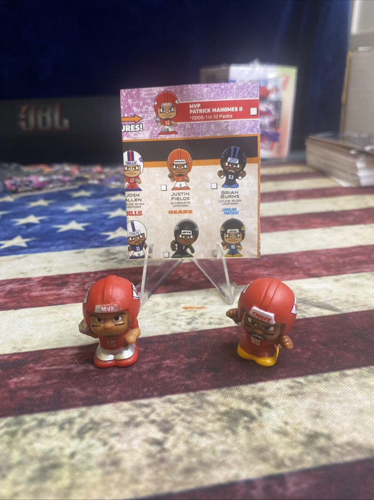 2024 Teenymates NFL Rare Patrick Mahomes 1/32 packs & Chris Jones Chiefs