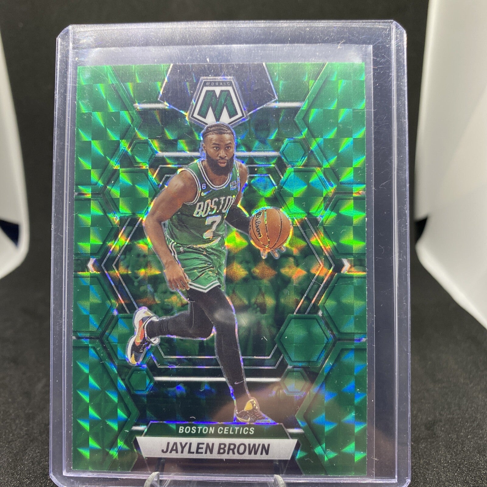 Gem 2022-23 Panini Mosaic Green ☘️#9 Jaylen Brown 🔥- Boston Celtics NBA