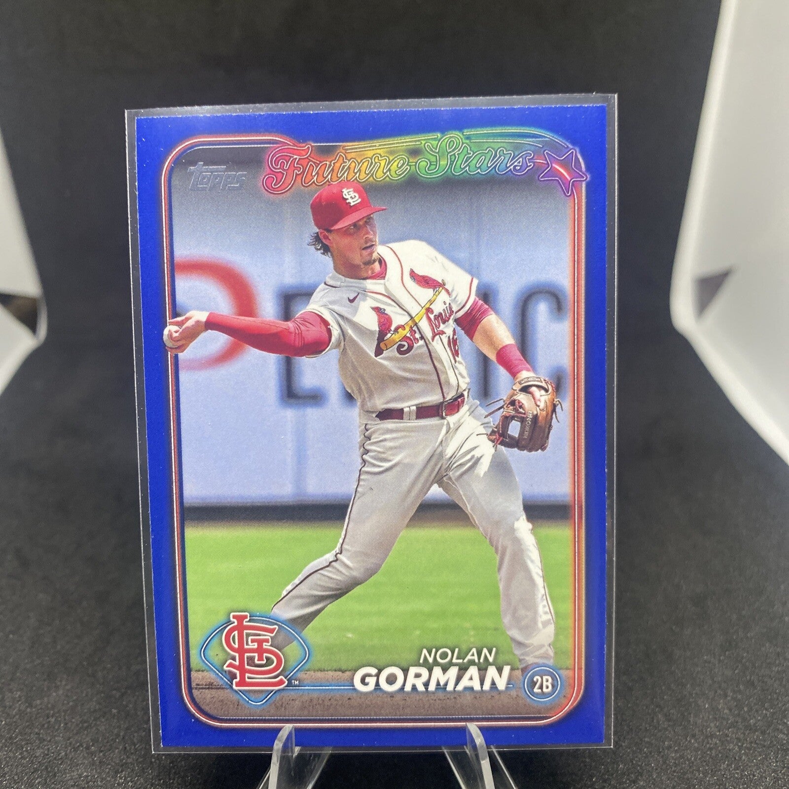 Nolan Gorman 2024 Topps Series 2 FUTURE STARS BLUE PARALLEL Card #591 CARDINALS