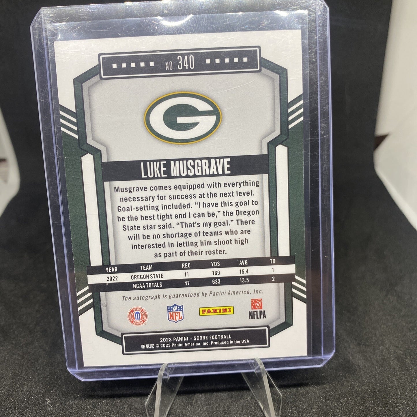 2023 Score - Rookies Signatures #340 Luke Musgrave (AU, RC)