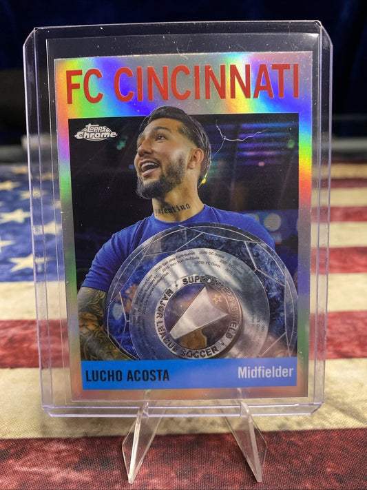 2024 Topps Chrome MLS 1964 Football Refractor #64T-7 Lucho Acosta, FC Cincinnati