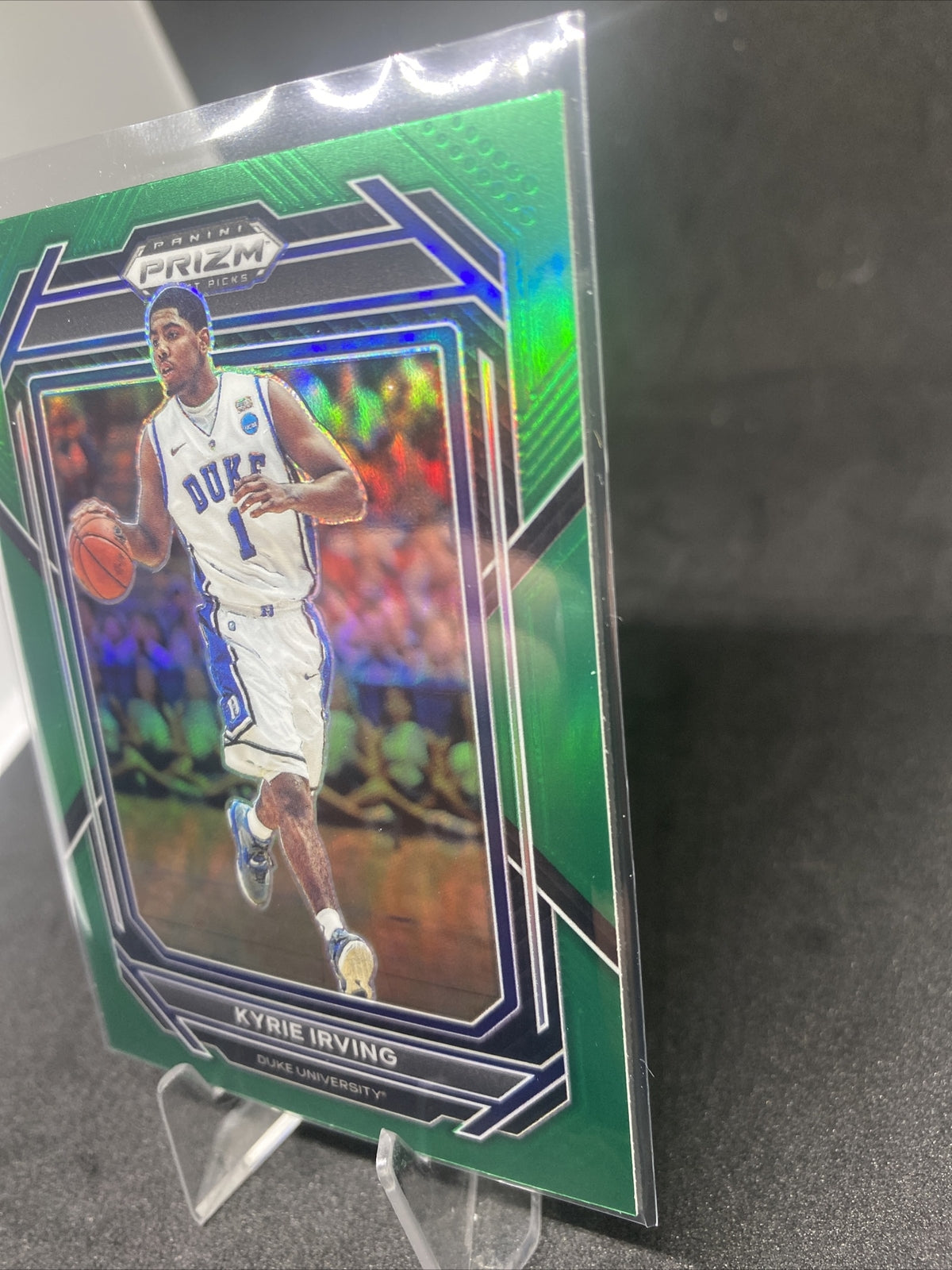 2023-24 Prizm Draft Picks Green Wave Prizm #72 Kyrie Irving Duke U SP