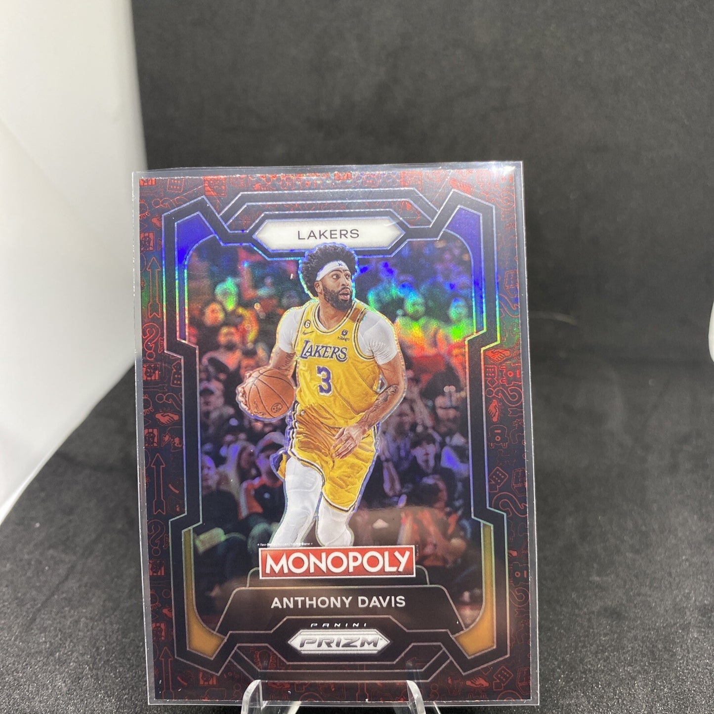 2023-24 Panini Prizm Monopoly Anthony Davis Red Icons Prizm Card #41 Lakers SSP 