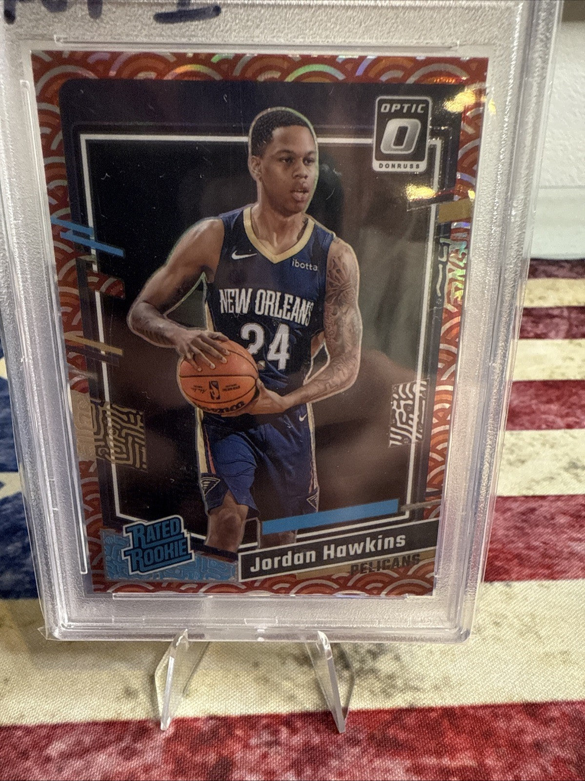2023 Panini Donruss Optic Rated Photon Prizm Jordan Hawkins PSA 10 MINT Rookie