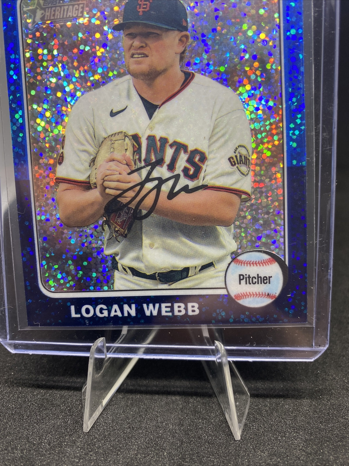 ⚾️2024 Topps Heritage #393 Logan Webb Blue Sparkle Refractor Giants⚾️