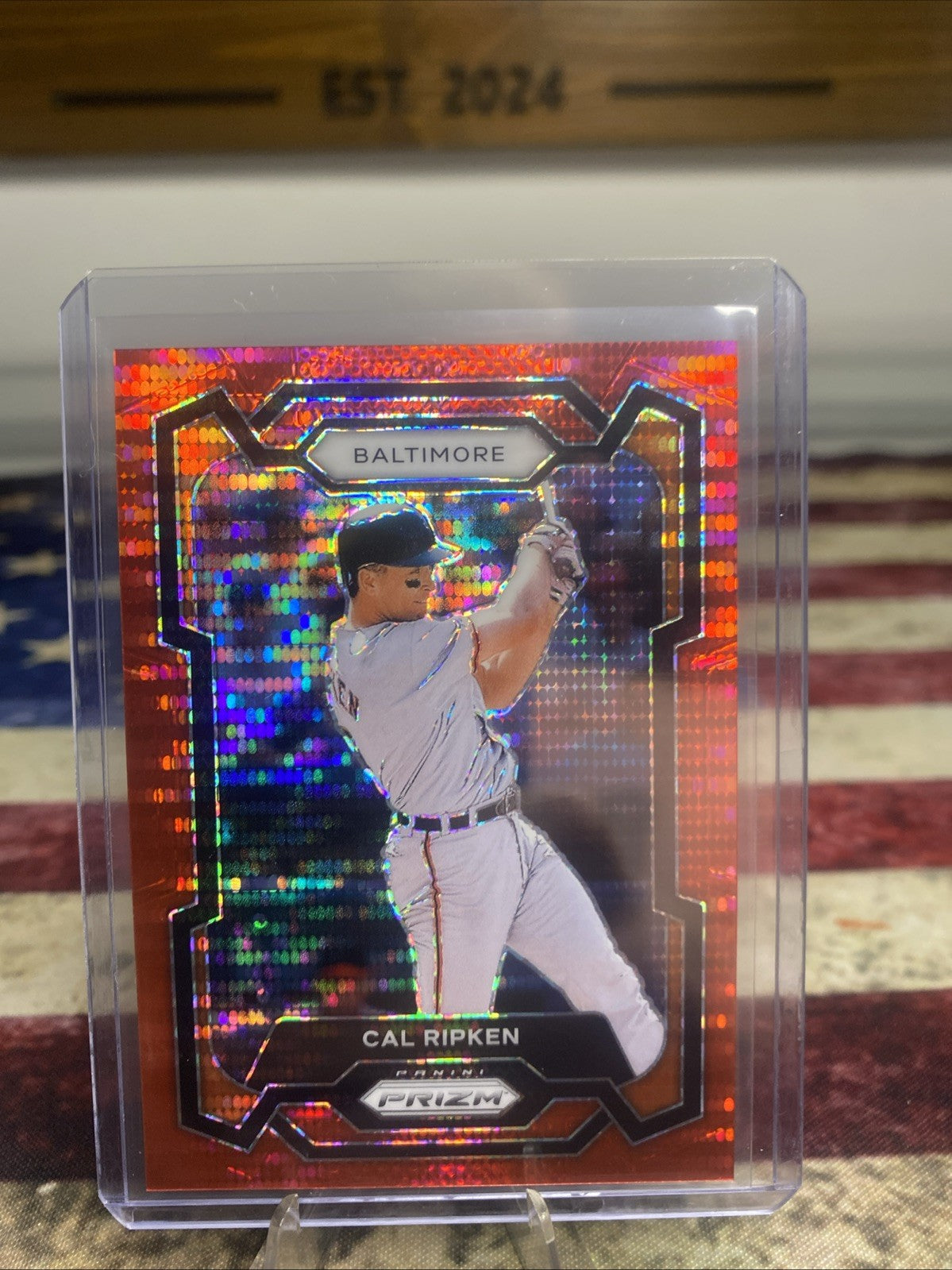2024 Panini Prizm - #38 Cal Ripken Red Pulser Prizm /399