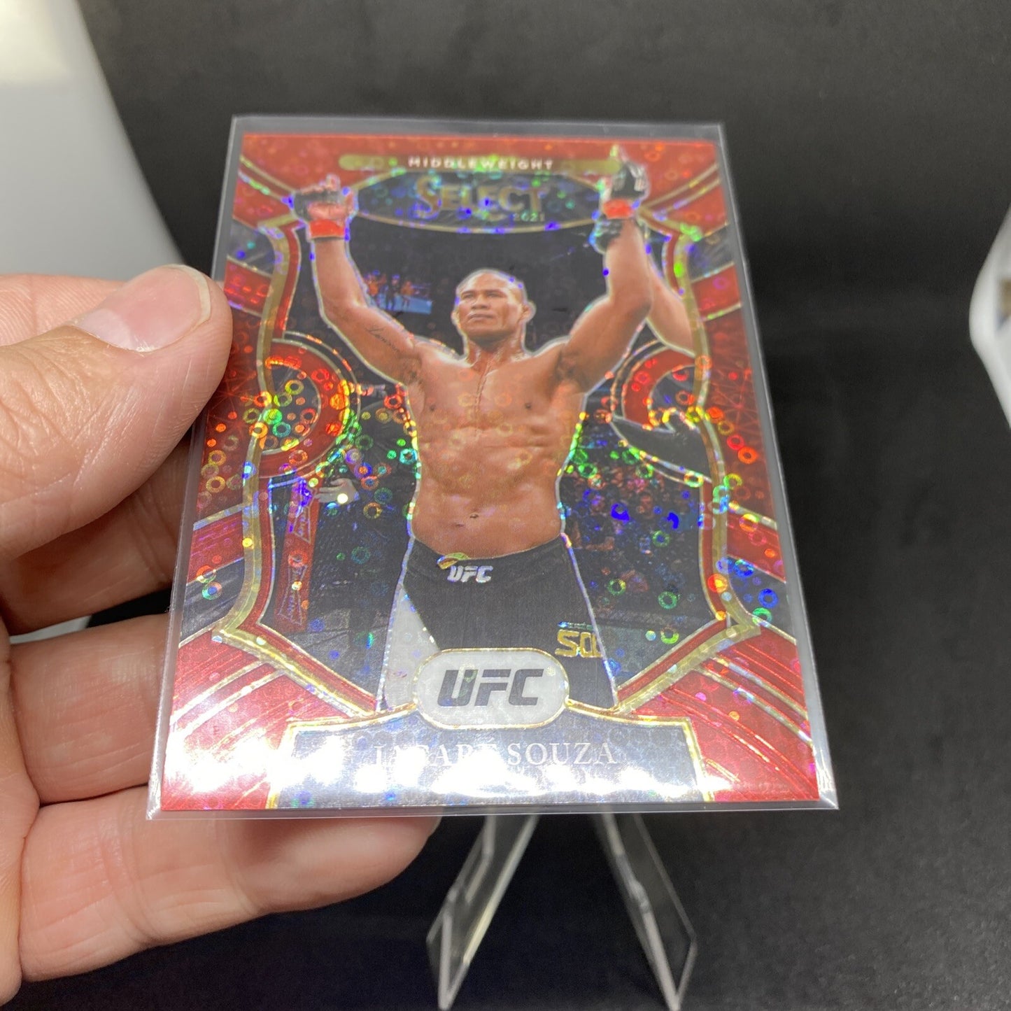 2021 Panini Select UFC - Concourse Red Disco Prizm #74 Ronaldo Souza /199