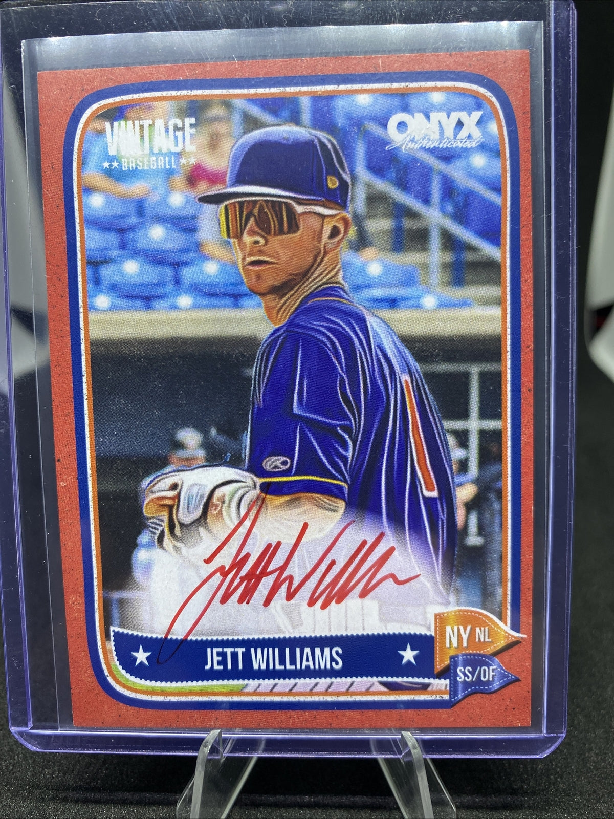 2024 ONYX VINTAGE JETT WILLIAMS RED 10/25 ROOKIE/RC AUTO SSP