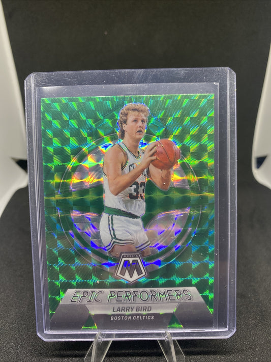 SP 2022-23 Panini Mosaic Green Prizm Epic Performers Larry Bird #17 Color Match