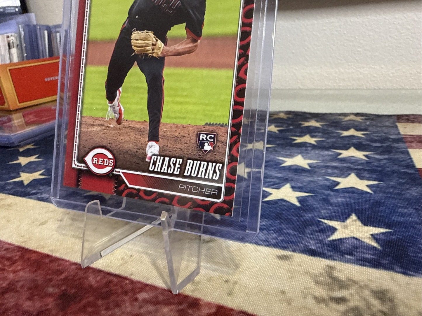 2026 Topps Series 1 Chase Burns Team Logo Variation RC Cincinnati Reds SP