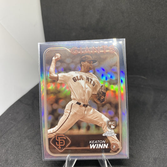 2024 Topps Chrome Keaton Winn #208 Sepia Refractor RC Giants