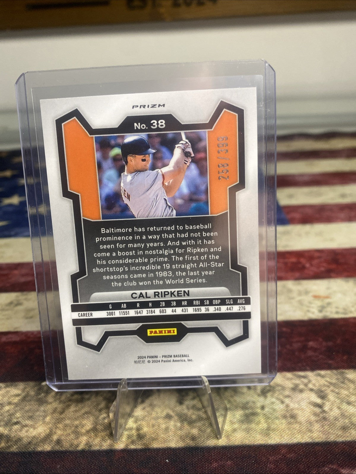 2024 Panini Prizm - #38 Cal Ripken Red Pulser Prizm /399