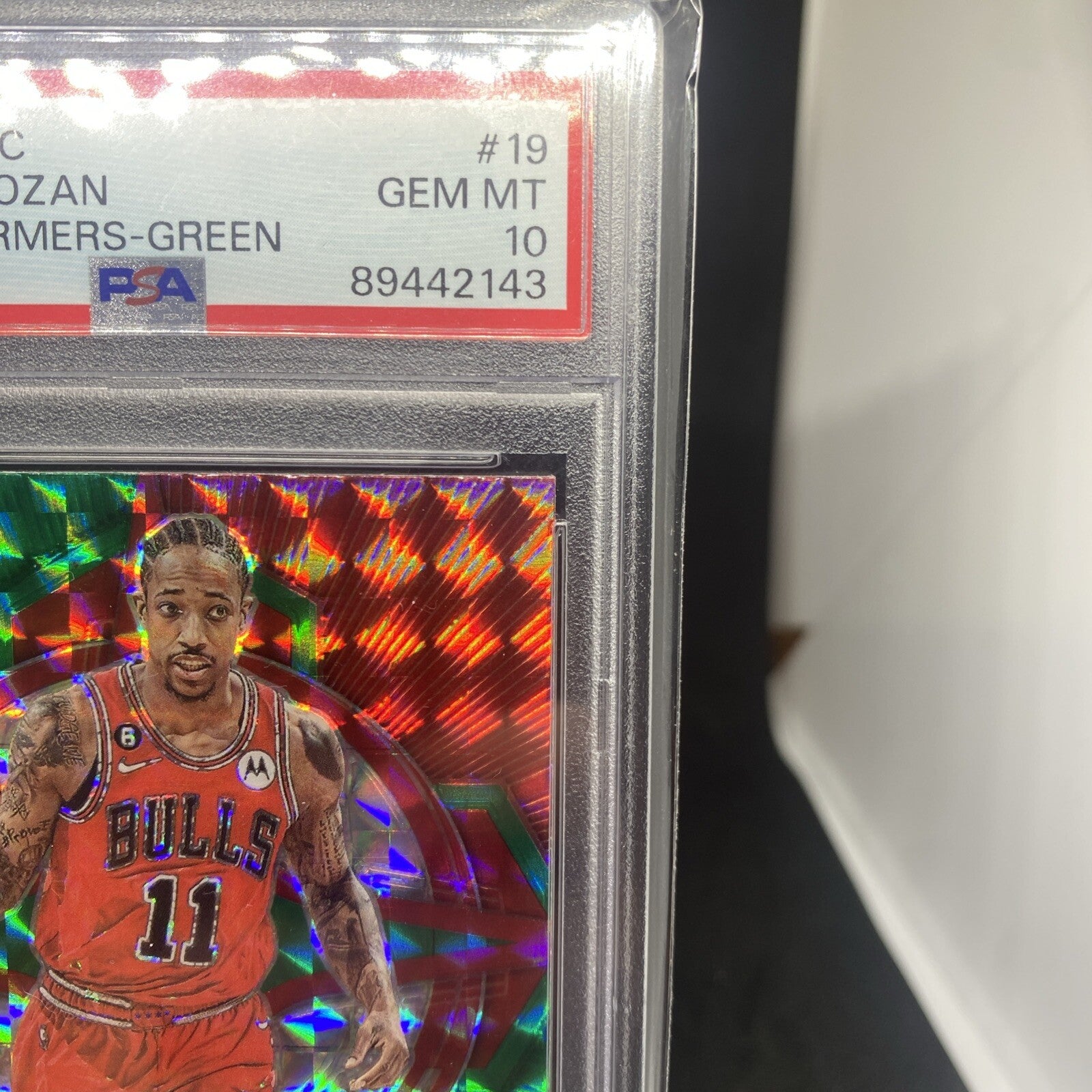 2022-23 Panini Mosaic - Epic Performers Green Mosaic Prizm PSA 10 DeMar DeRozan