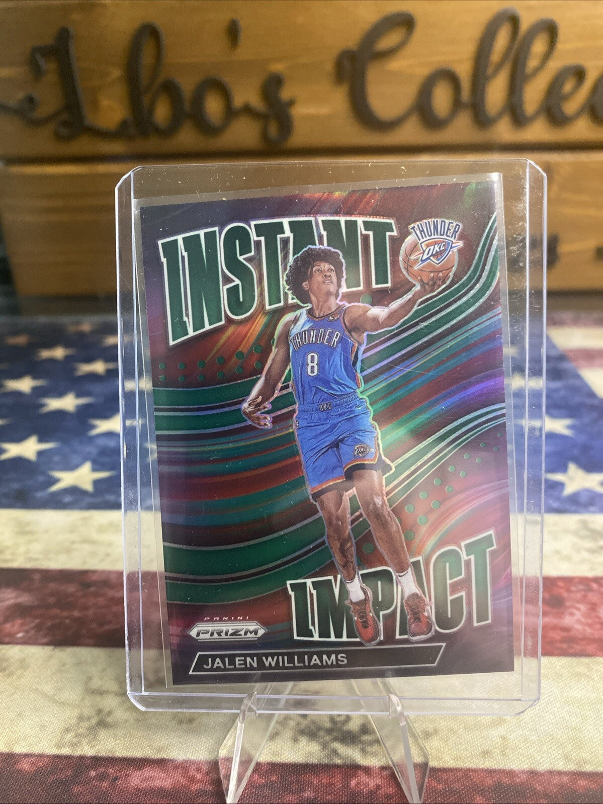 2022-23 Prizm Jalen Williams Rookie Green Prizm Instant Impact RC NBA OKC #11