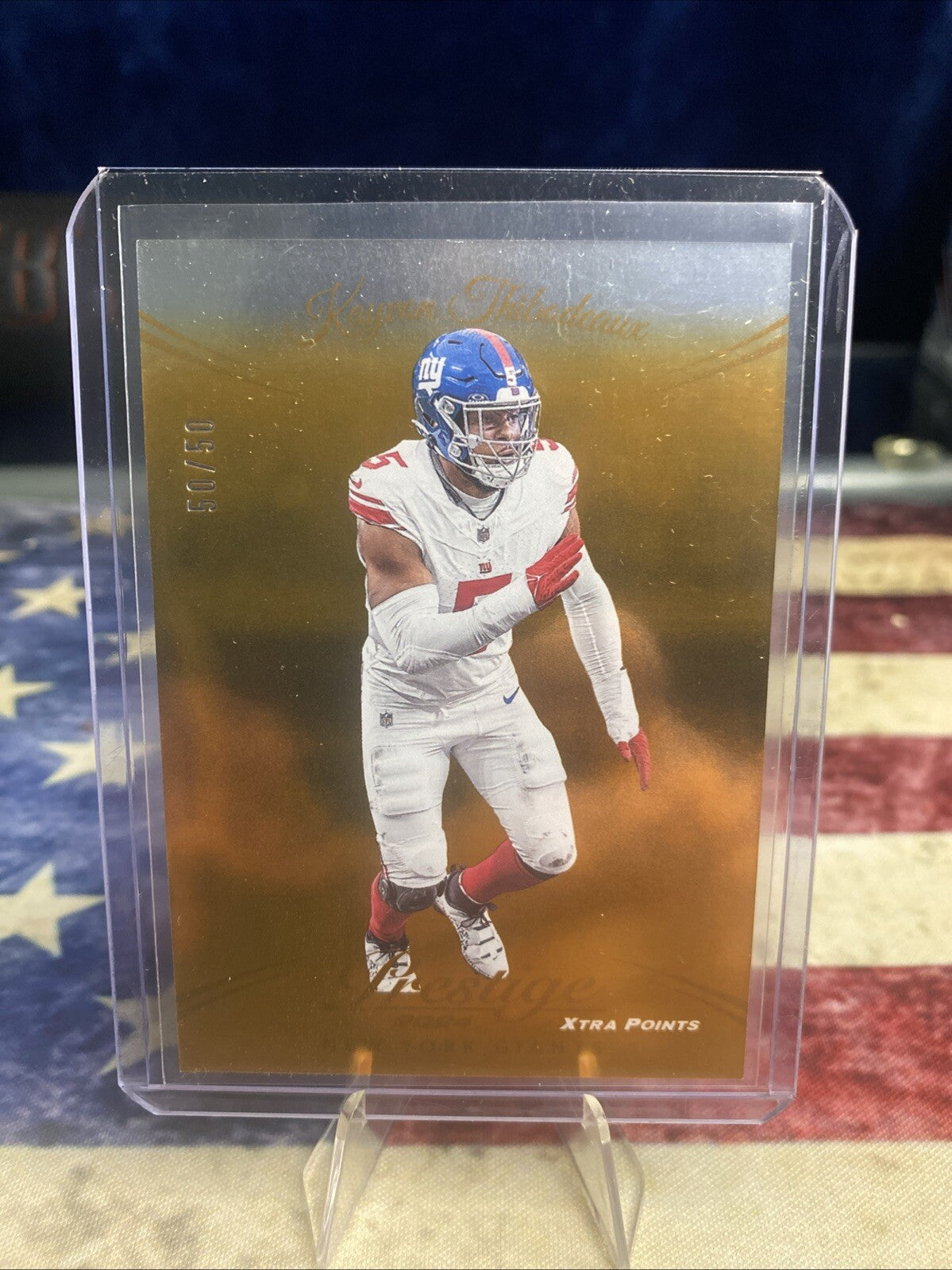 2024 Panini Prestige - Xtra Points Orange #226 Kayvon Thibadeaux 50/50 Bookend