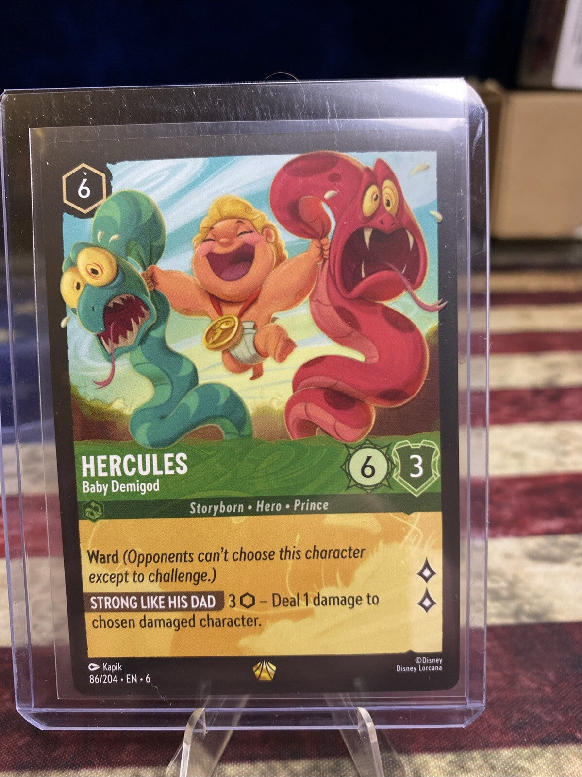 Hercules - Baby Demigod - Disney Lorcana Azurite Sea 86/204 Legendary