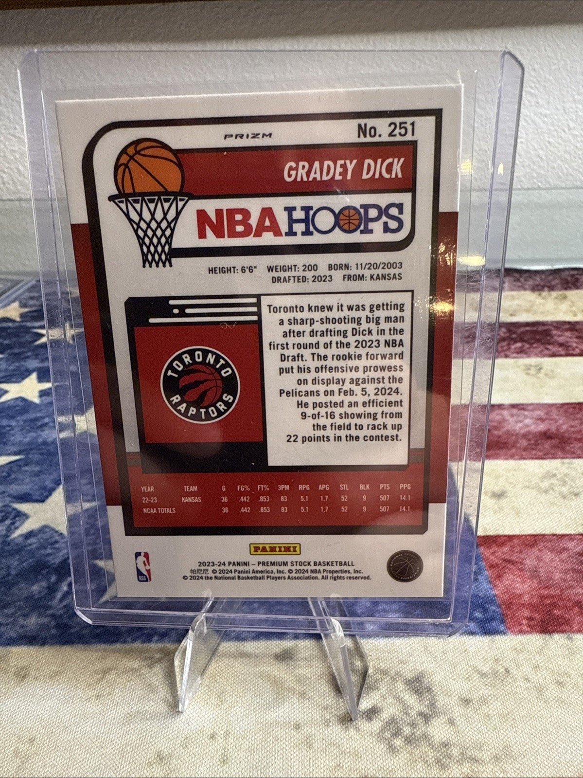 2023-24 Panini Nba Hoops Premium Stock - Gradey Dick #251 Seismic Prizm (RC)