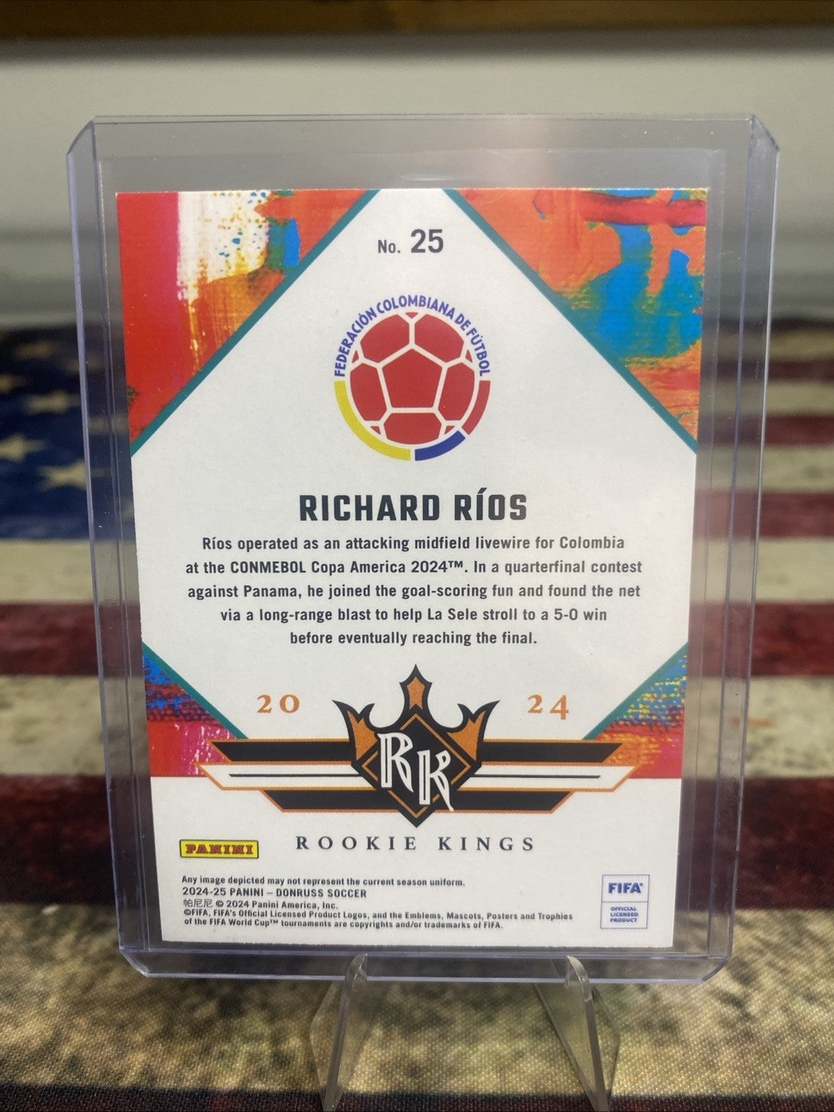 RICHARD RIOS 2024 Donruss Soccer Rookie Kings Red #25 RC COLOMBIA