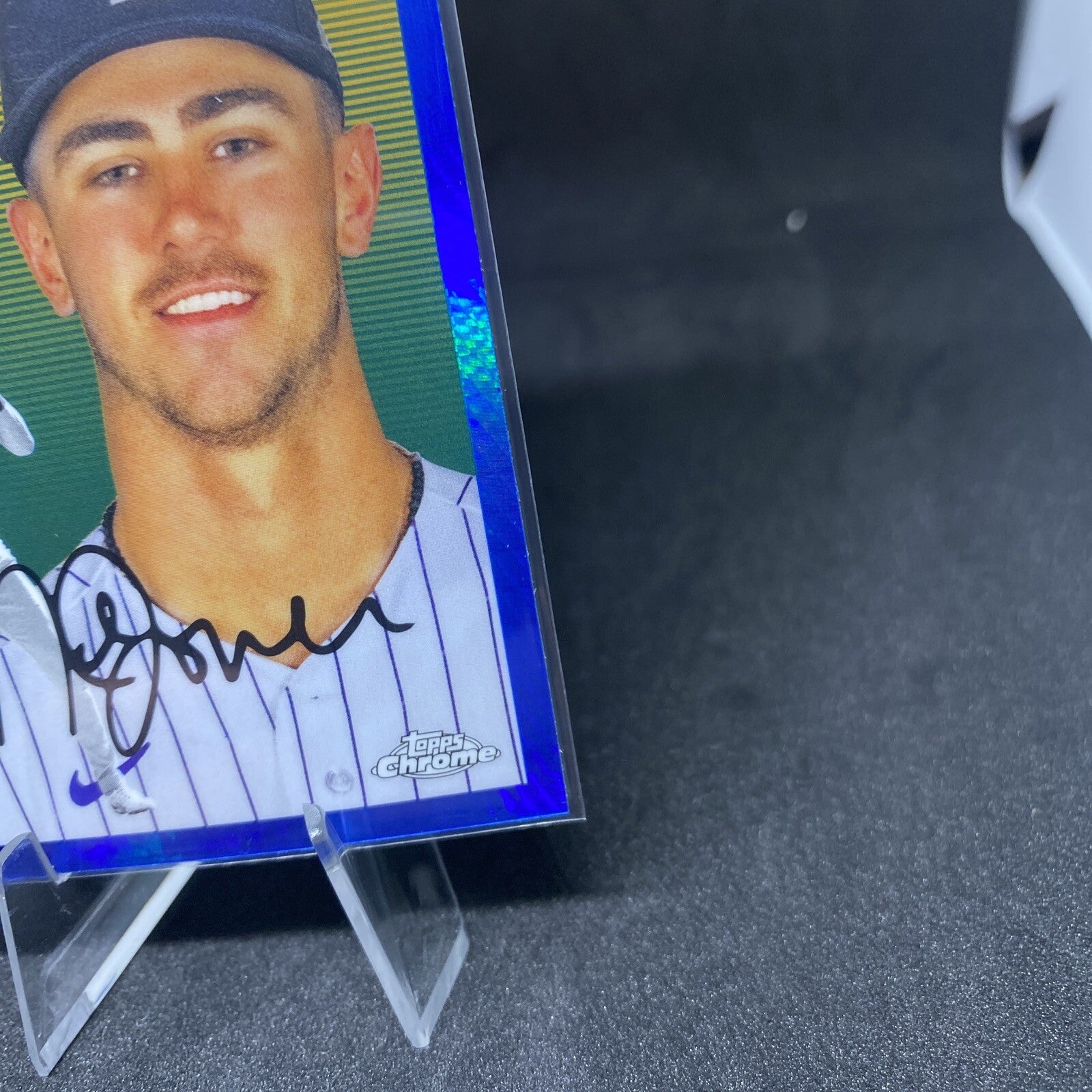 2023 Topps Chrome Platinum Anniversary Blue Prism Refractor Nolan Jones RC #37