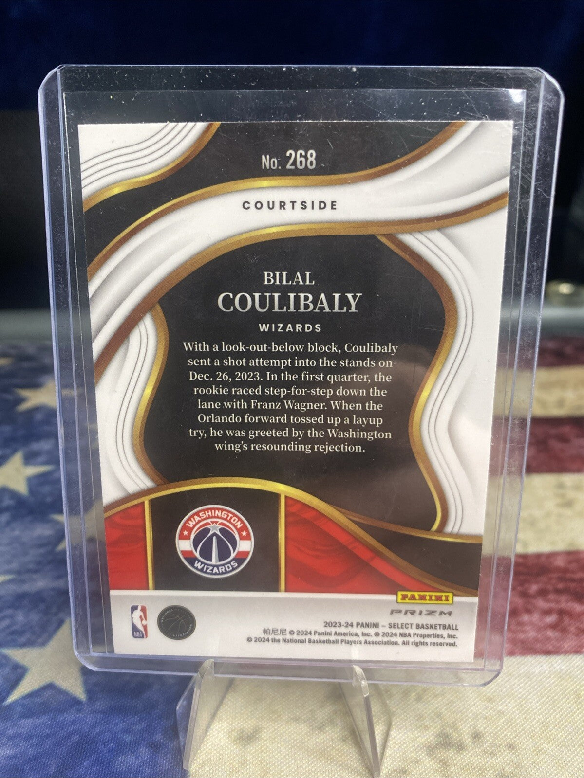 Bilal Coulibaly 2023-24 Panini Select Courtside Blue Prizm RC #268