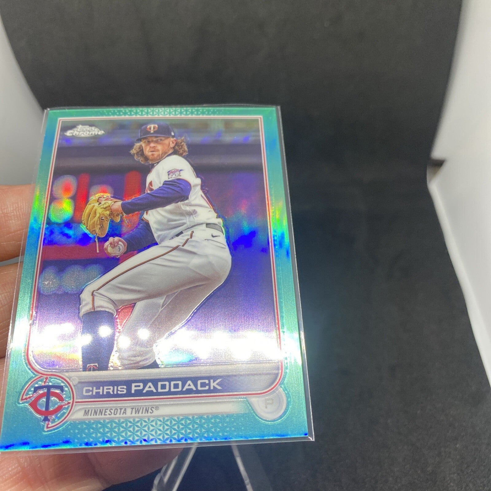 2022 Topps Chrome Update Chris Paddack  Aqua Refractor #'d /250 USC130 Twins