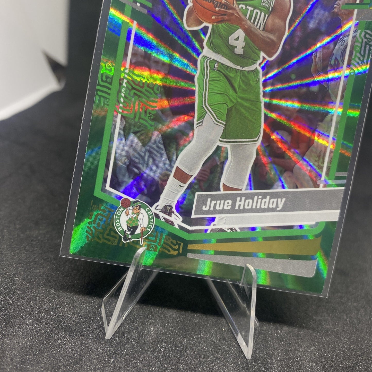 Jrue Holiday GREEN LASER Holo 2023-24 Donruss #142 - TEAM COLOR MATCH Celtics SP