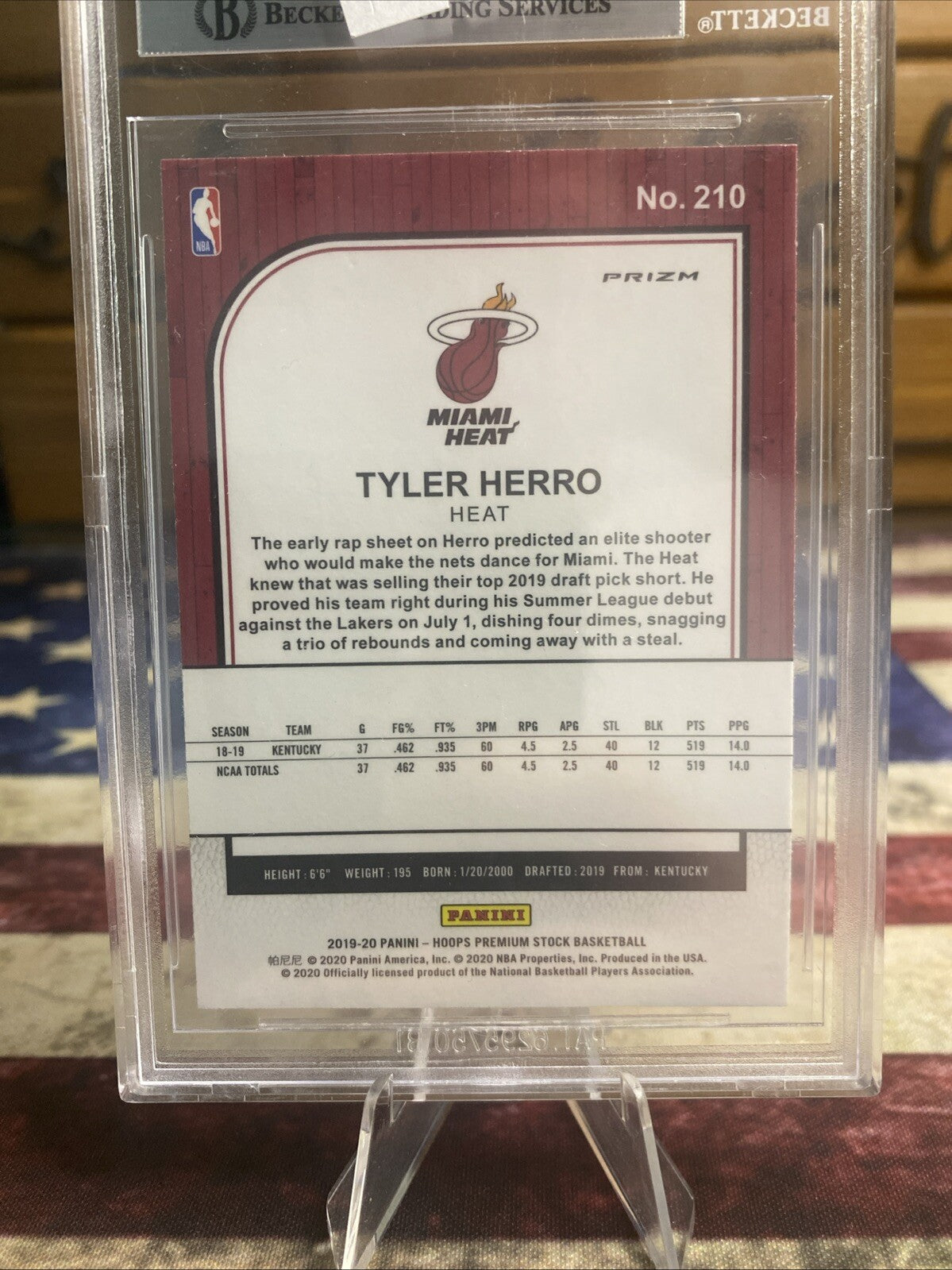 2019-20 Panini NBA Hoops Premium Stock - Purple Disco Prizm #210 Tyler Herro...