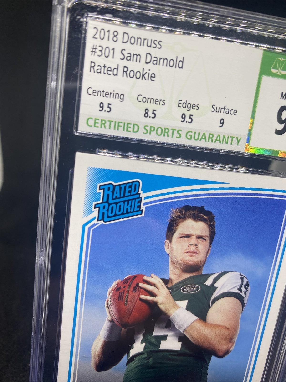 2018 Donruss Sam Darnold Rated Rookie #301 - CSG Mint 9- New York Jets RC 🔥🔥