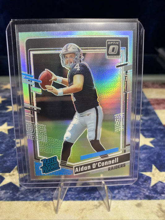 2023 Donruss Optic Holo Rated Rookie #258 Aidan O'Connell Las Vegas Raiders