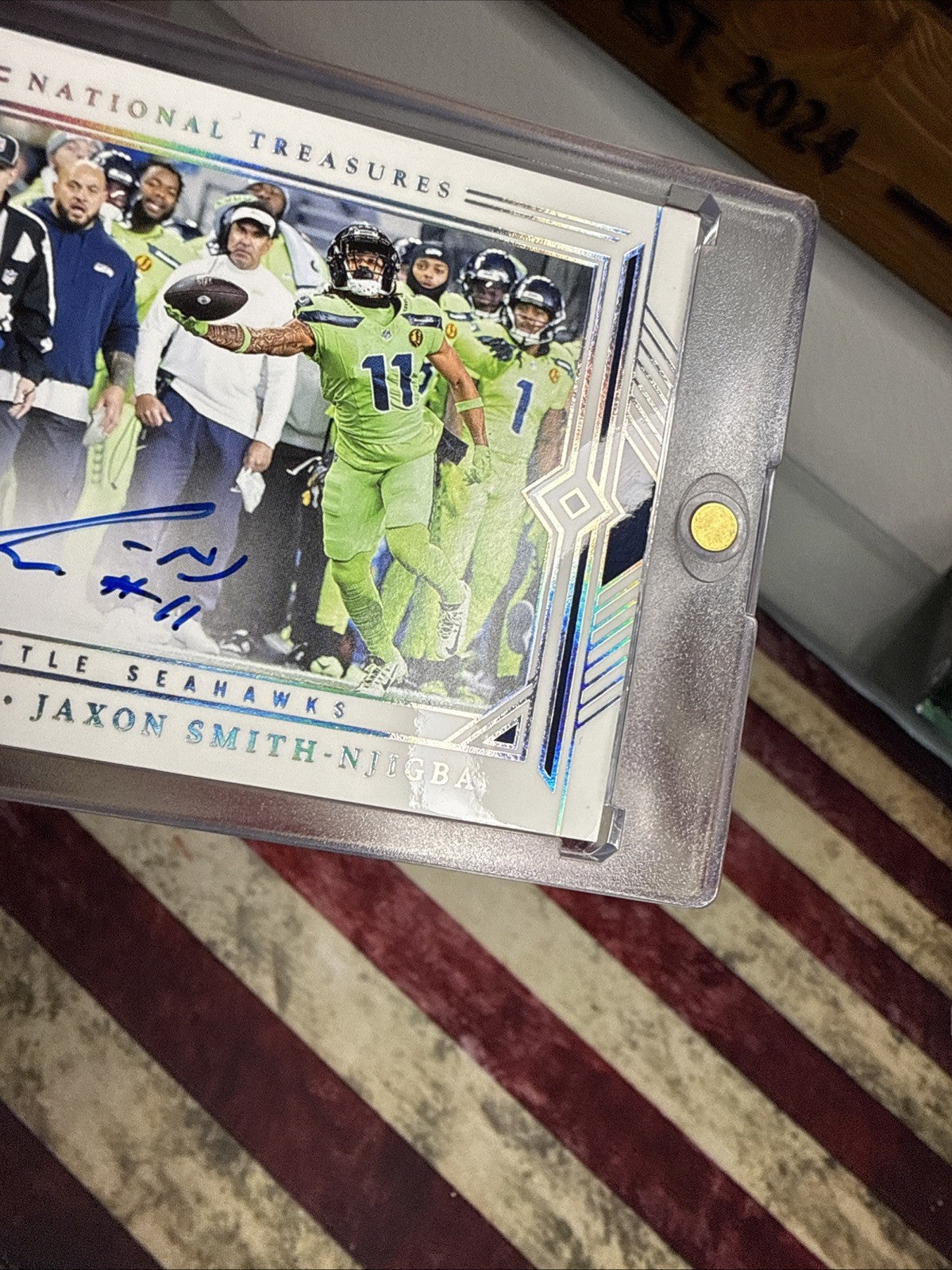 2023 National Treasures JAXON SMITH-NJIGBA ROOKIE Auto /10 RC SSP SUPER BOWL