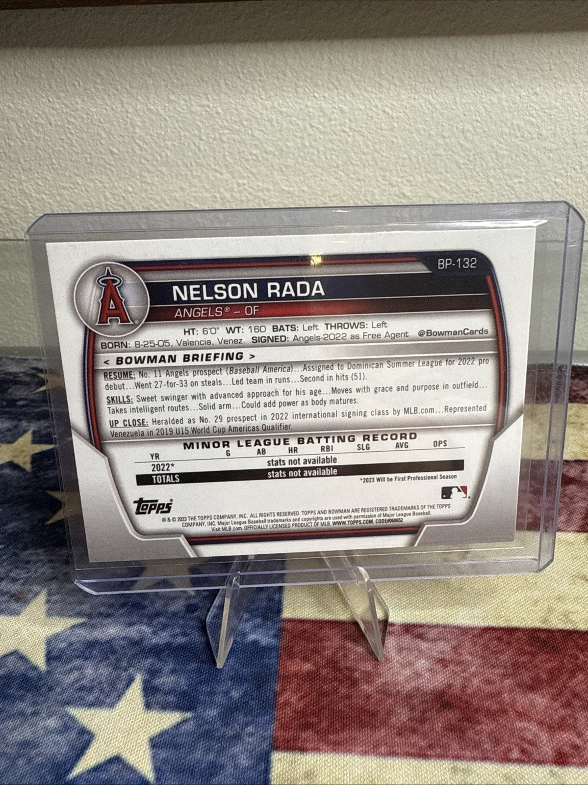 2023 Bowman - Prospects Nelson Rada #BP-132 Purple /250 (RC)