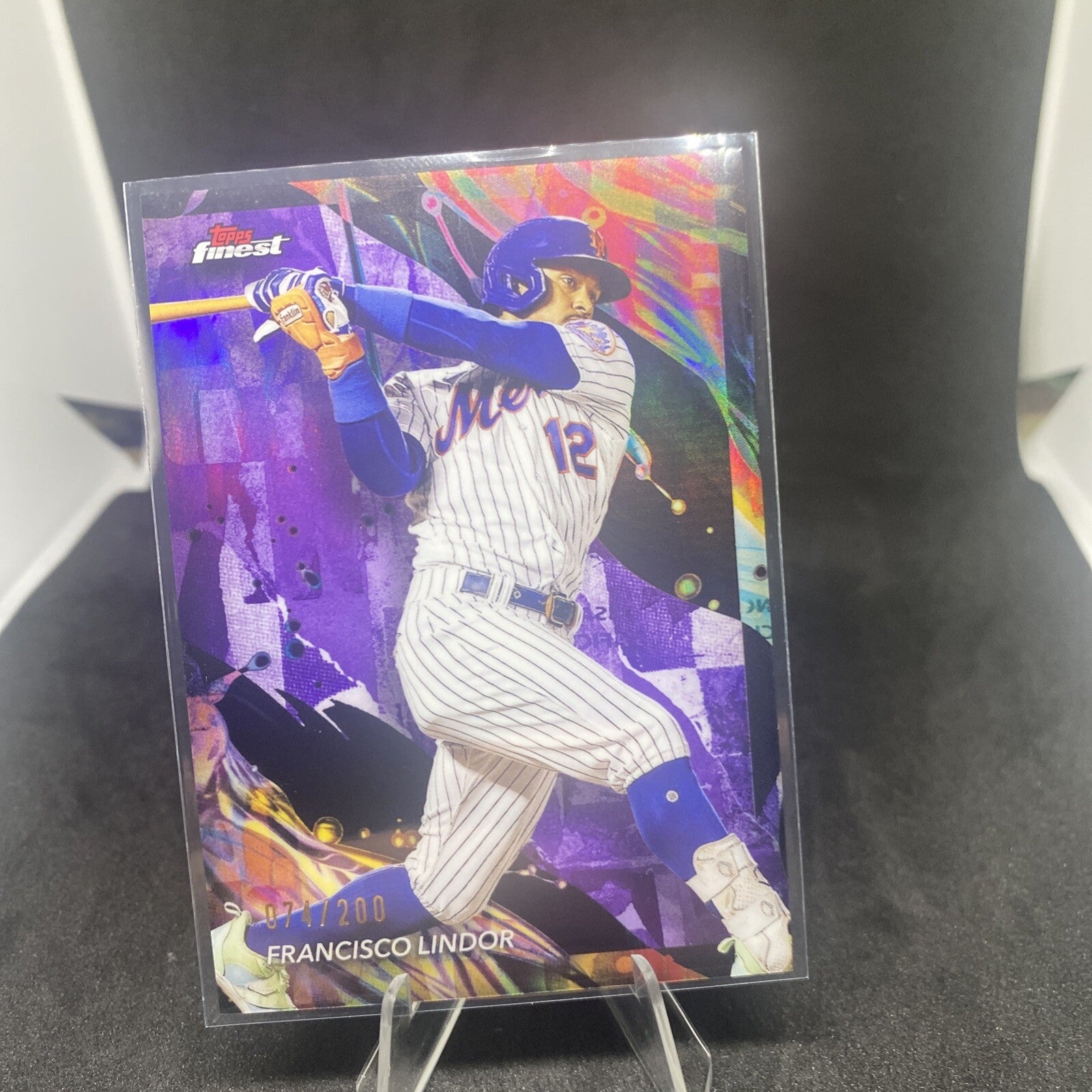 Francisco Lindor 2024 Topps Finest BLUE Refractor 74/200 Card #9