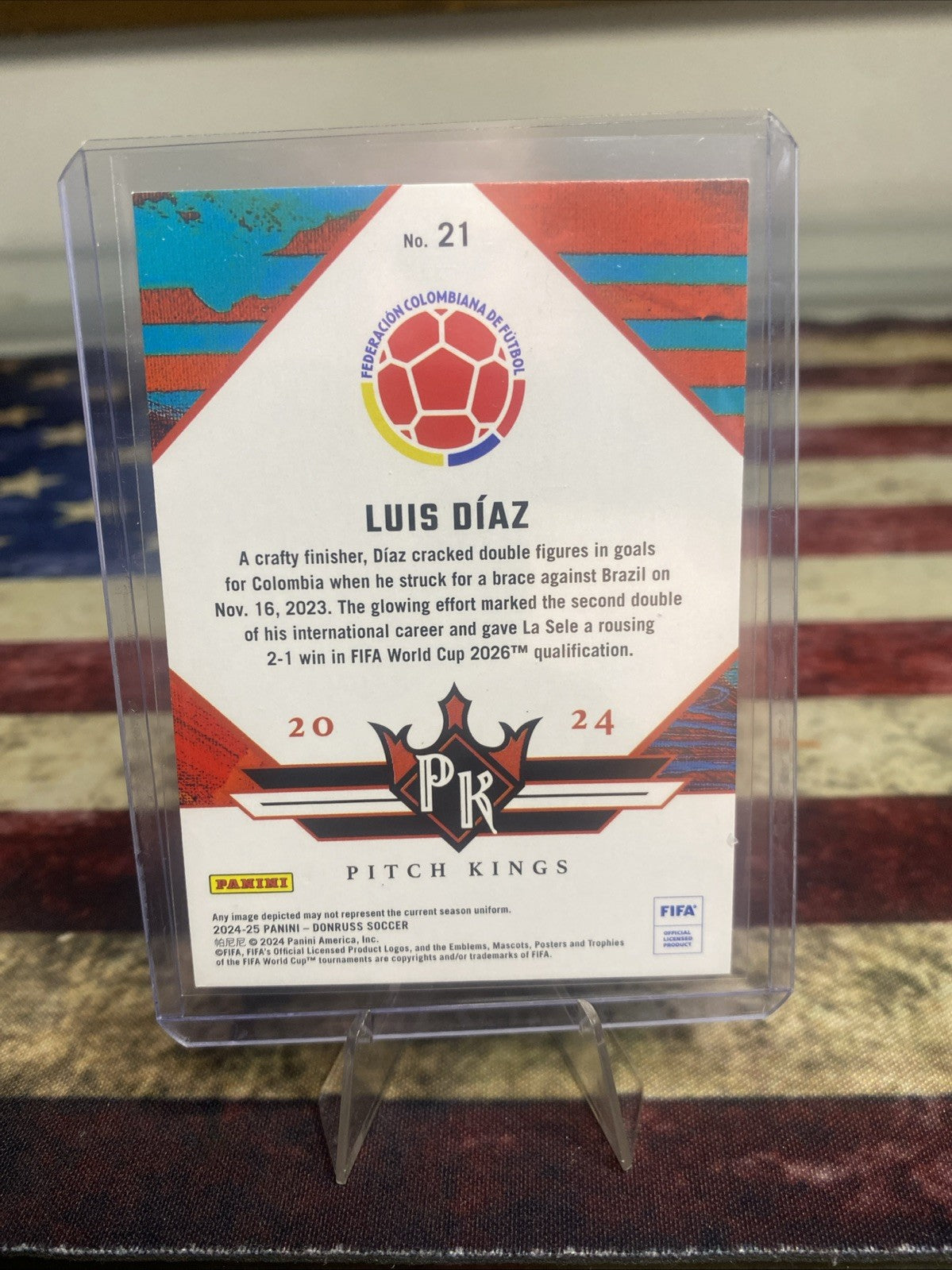 2025 Donruss FIFA Soccer  Luis Diaz Pitch Kings Colombia