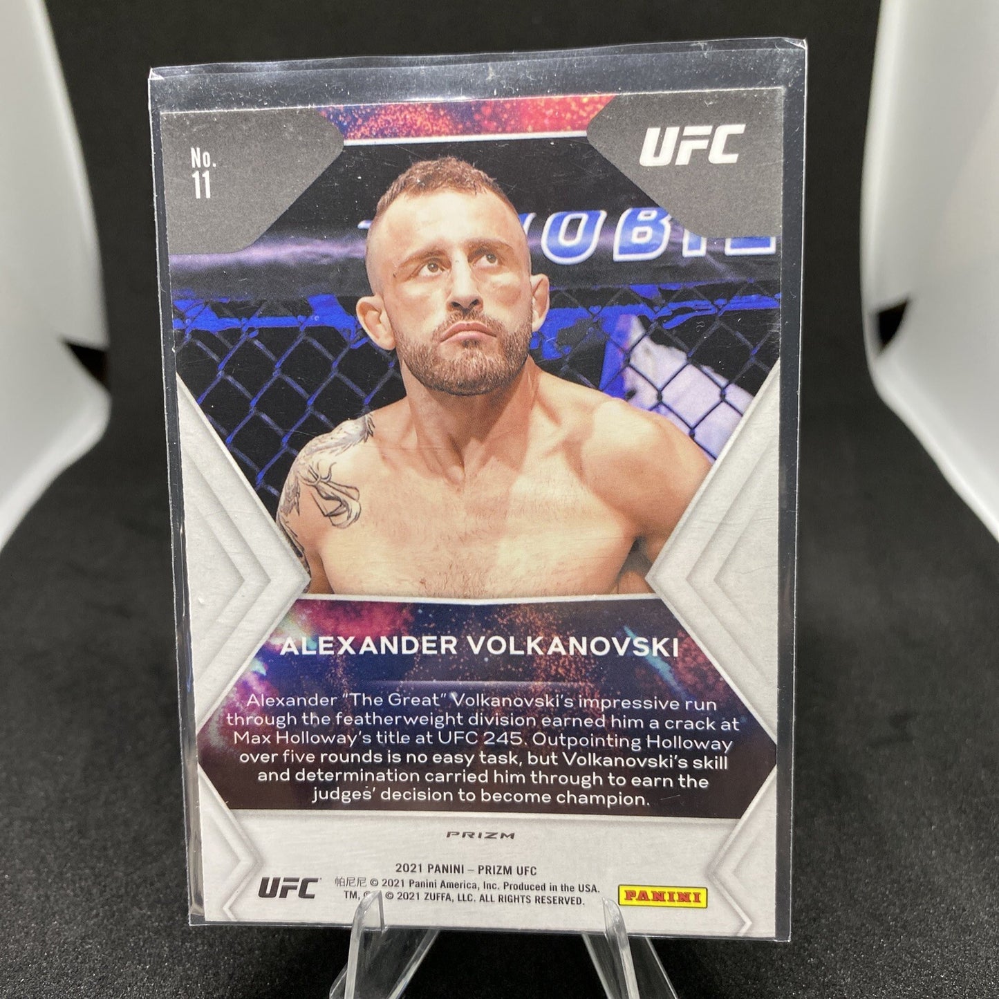 GEM Alexander Volkanovski SP 2021 Panini Prizm UFC - Fireworks Silver Prizm #11