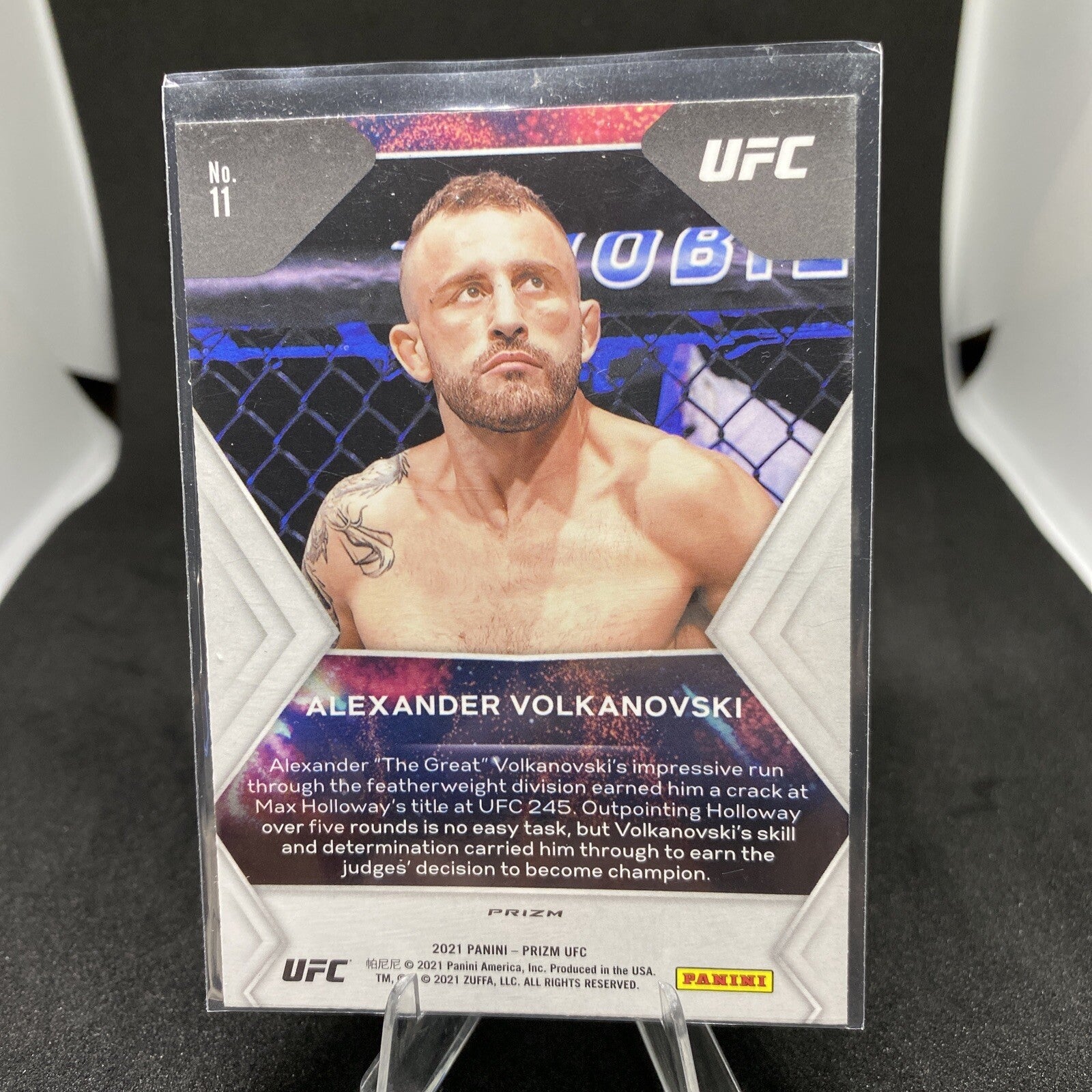 GEM Alexander Volkanovski SP 2021 Panini Prizm UFC - Fireworks Silver Prizm #11