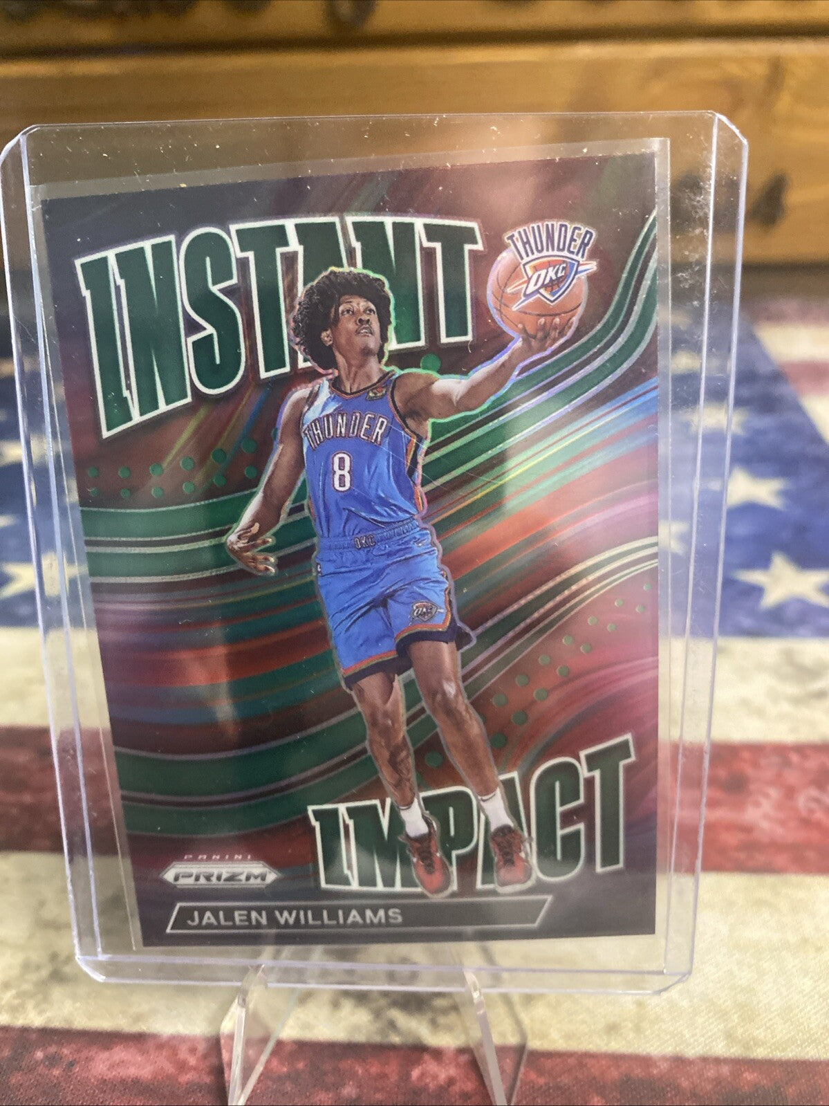 2022-23 Prizm Jalen Williams Rookie Green Prizm Instant Impact RC NBA OKC #11