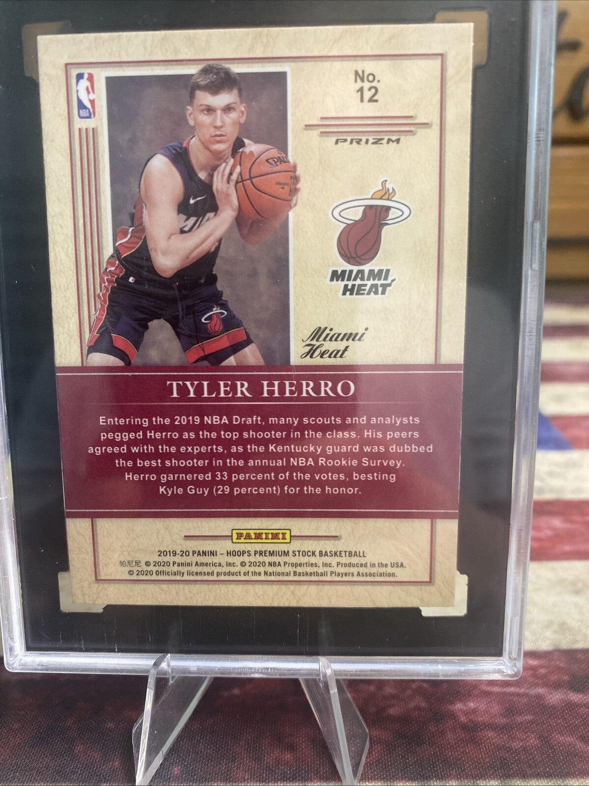 2019-20 Panini NBA Hoops Premium Stock - Class of 2019 Holo #12 Tyler Herro (RC)