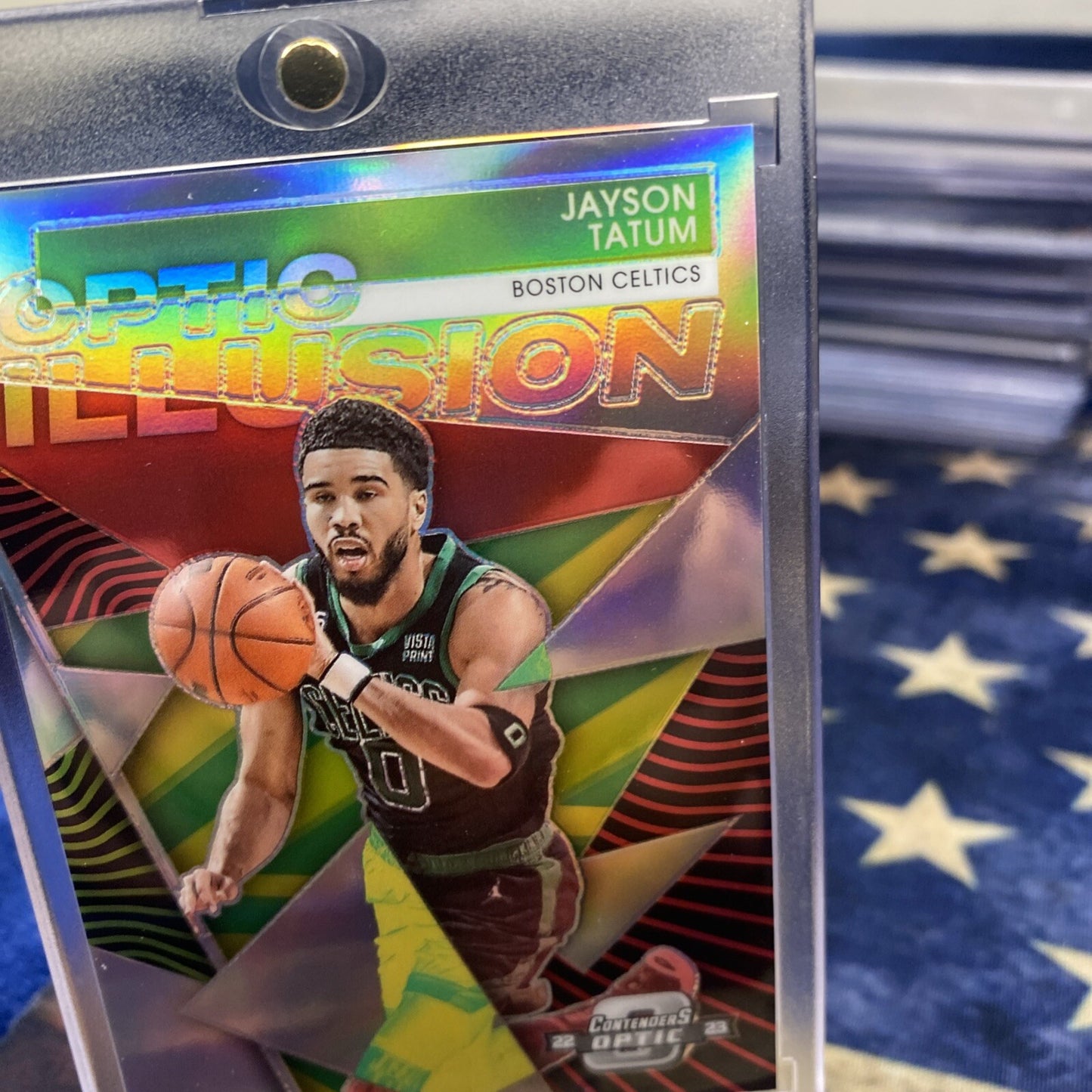 2022-23 Panini Contenders Optic - Optic Illusion #6 Jayson Tatum Silver prizm