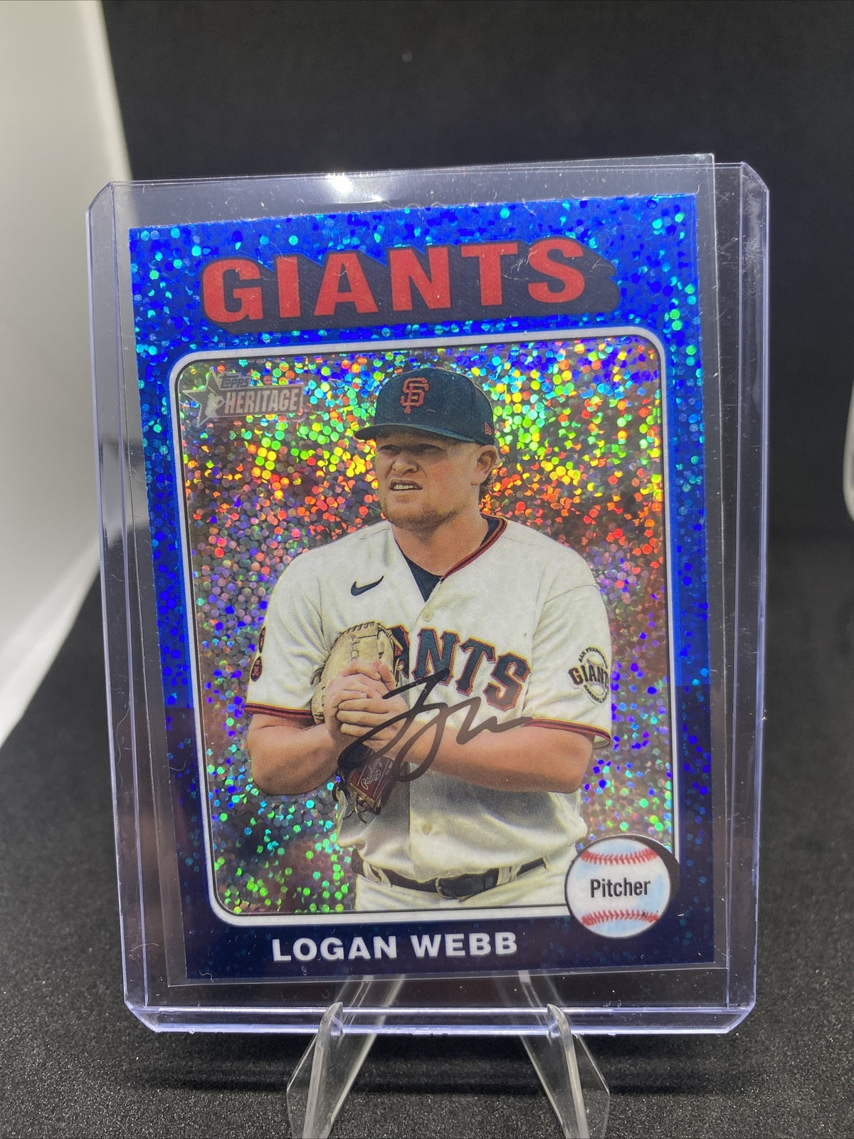 ⚾️2024 Topps Heritage #393 Logan Webb Blue Sparkle Refractor Giants⚾️