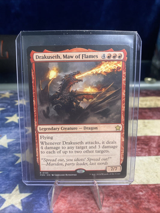 Drakuseth, Maw of Flames -Foil Medium Play English MTG Magic 2020 Core Set